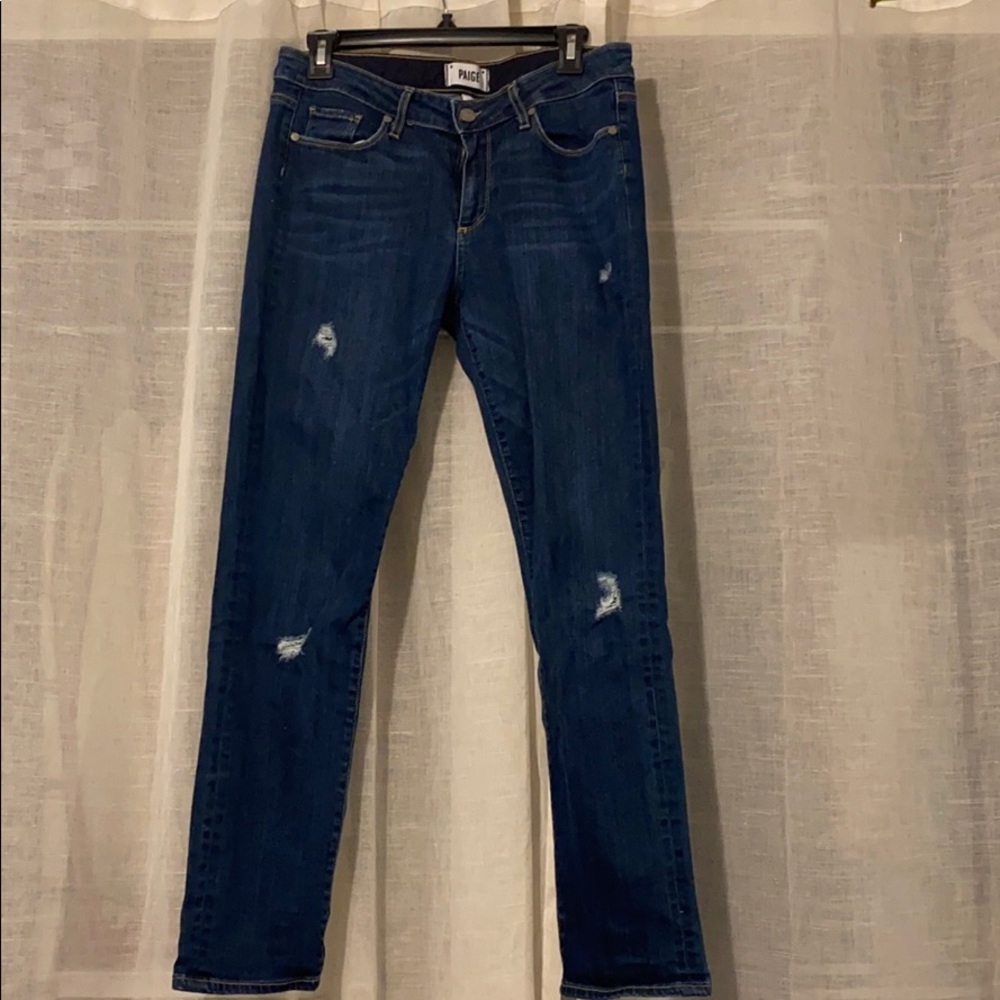 Paige Denim Jeans - slightly distressed — peg leg